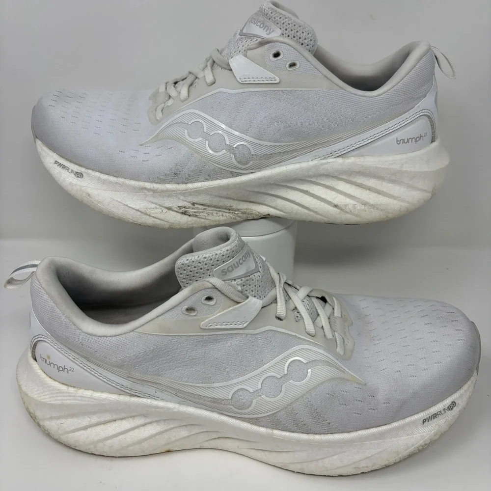 Saucony Triumph 22 Mens Size 11.5 White Running Shoes (S20964-203)